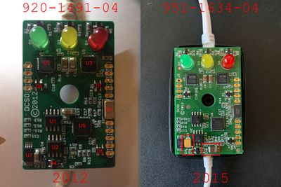 Annotated photo of the main DCSD PCB